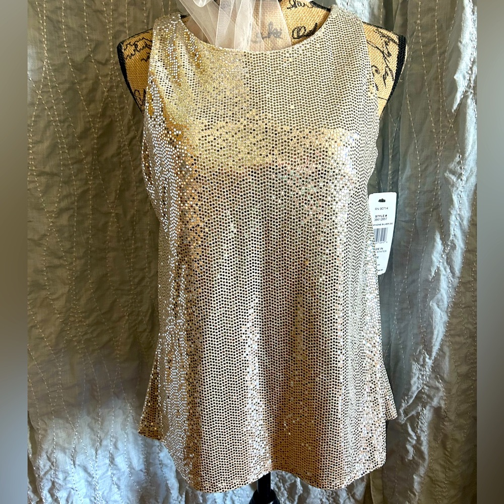 MSK Sleeveless Sequin Top Shell NWT